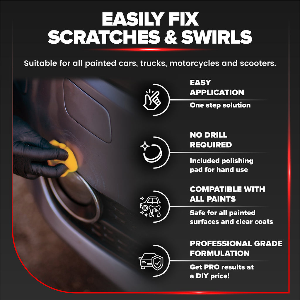 Car Scratch Remover - Lacyie - Remove Scratch, Dirt, Wax, Rust & Brighten  Paint - Black 