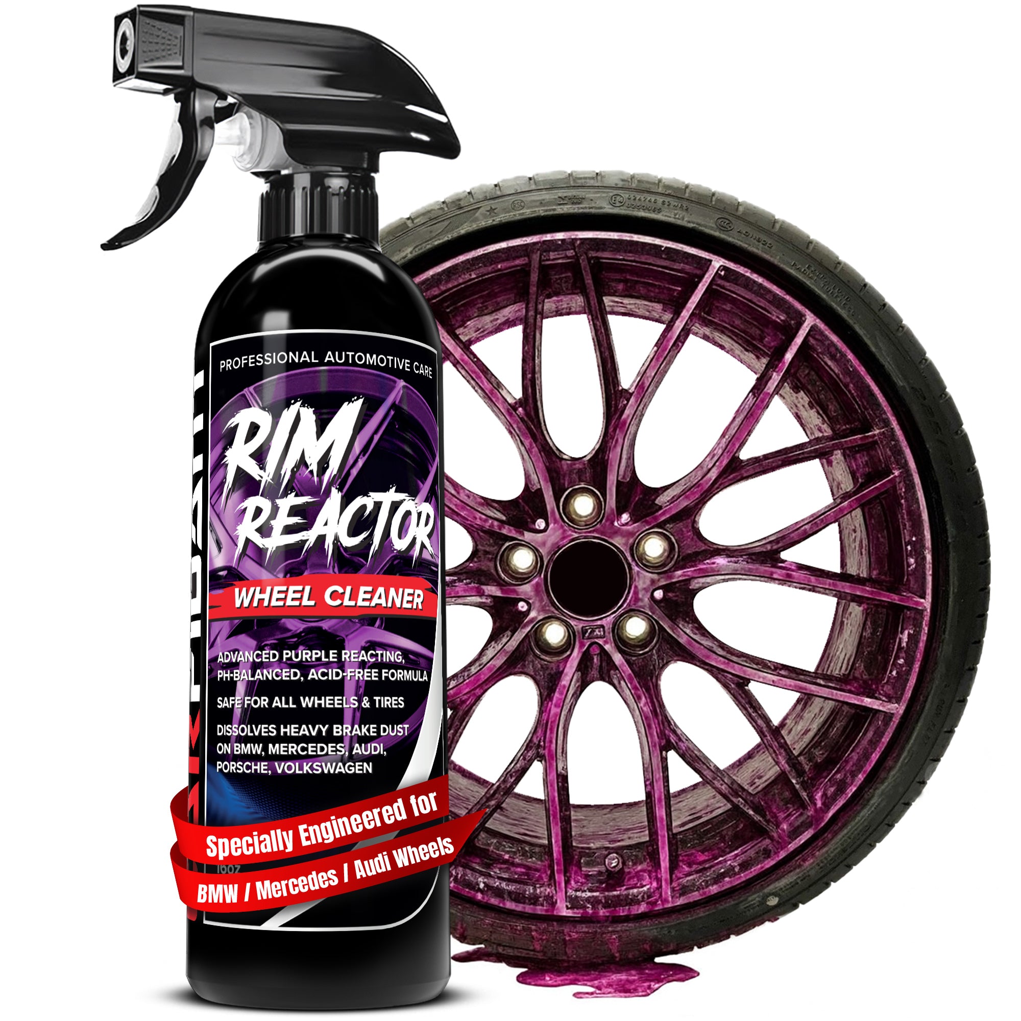 Rim Reactor Wheel Cleaner Gel - Brake Dust Remover (No-Scrub for
