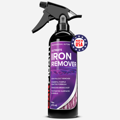Iron Remover Car Detailing – Iron Decon Spray, Pulls Out Brake Dust, Rust & Fallout - Contaminant Removal for Car Paint & Wheels, pH Neutral Formula