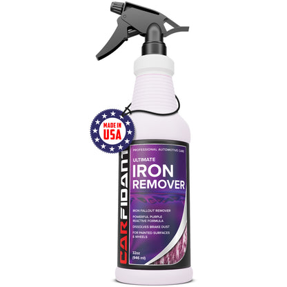 Iron Remover Car Detailing – Iron Decon Spray, Pulls Out Brake Dust, Rust & Fallout - Contaminant Removal for Car Paint & Wheels, pH Neutral Formula