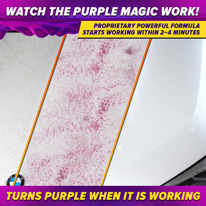 Iron Remover Car Detailing – Iron Decon Spray, Pulls Out Brake Dust, Rust & Fallout - Contaminant Removal for Car Paint & Wheels, pH Neutral Formula