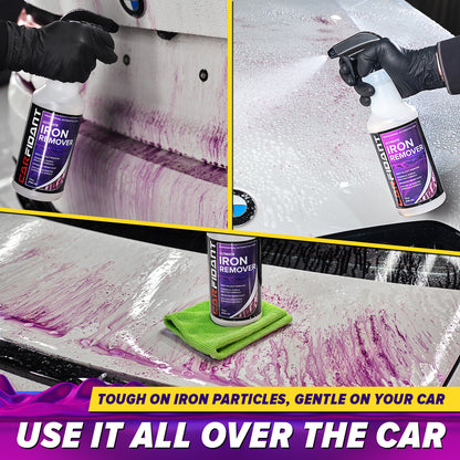 Iron Remover Car Detailing – Iron Decon Spray, Pulls Out Brake Dust, Rust & Fallout - Contaminant Removal for Car Paint & Wheels, pH Neutral Formula