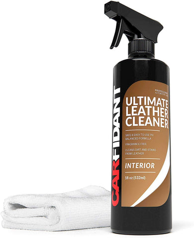 Carfidant Ultimate Leather Cleaner - Full Leather & Vinyl Cleaning Kit with Microfiber Towel - Carfidant